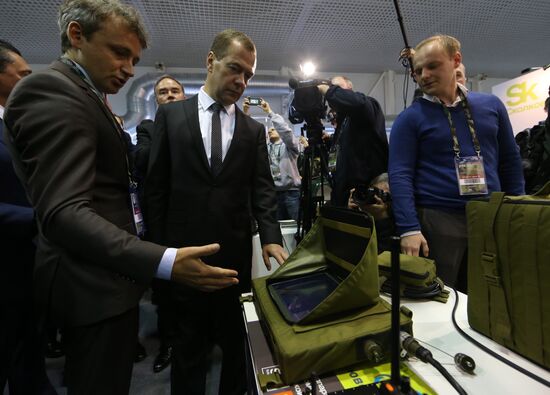 Russian Prime Minister Dmitry Medvedev visits Russia Arms Expo