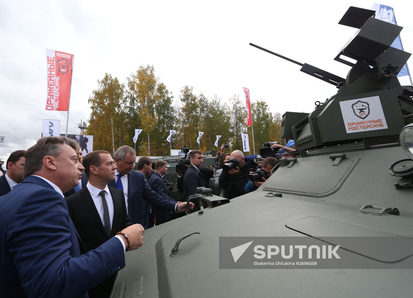 Russian Prime Minister Dmitry Medvedev visits Russia Arms Expo