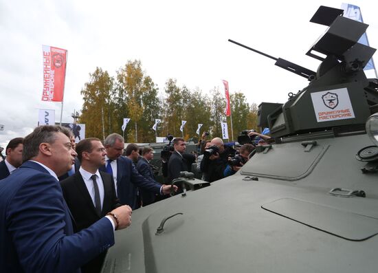 Russian Prime Minister Dmitry Medvedev visits Russia Arms Expo