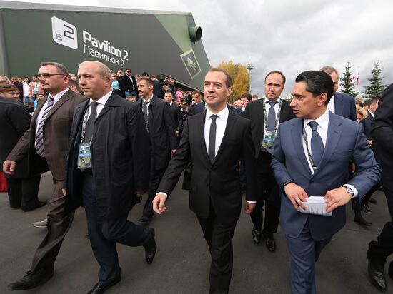 Russian Prime Minister Dmitry Medvedev visits Russia Arms Expo