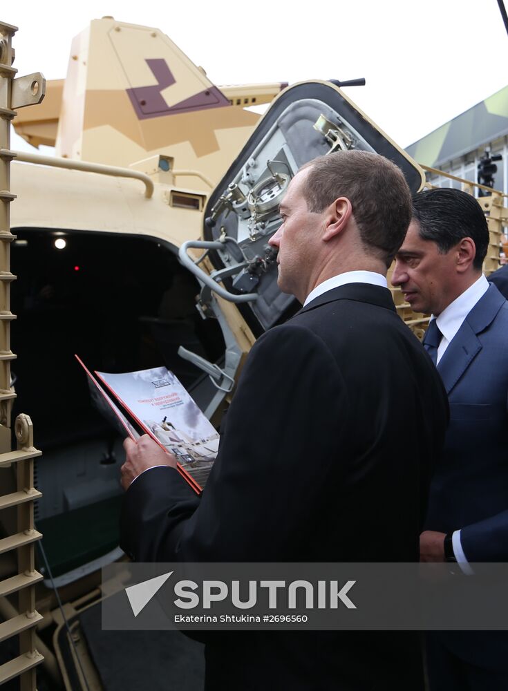 Russian Prime Minister Dmitry Medvedev visits Russia Arms Expo