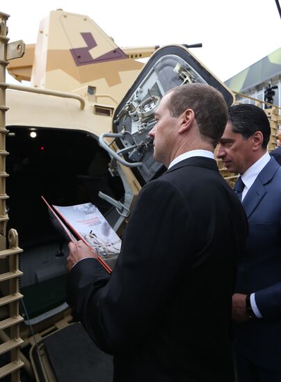 Russian Prime Minister Dmitry Medvedev visits Russia Arms Expo