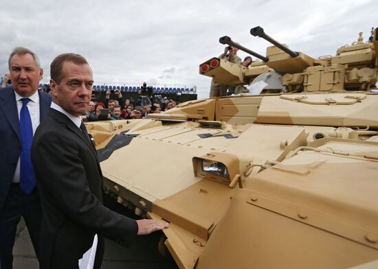 Russian Prime Minister Dmitry Medvedev visits Russia Arms Expo