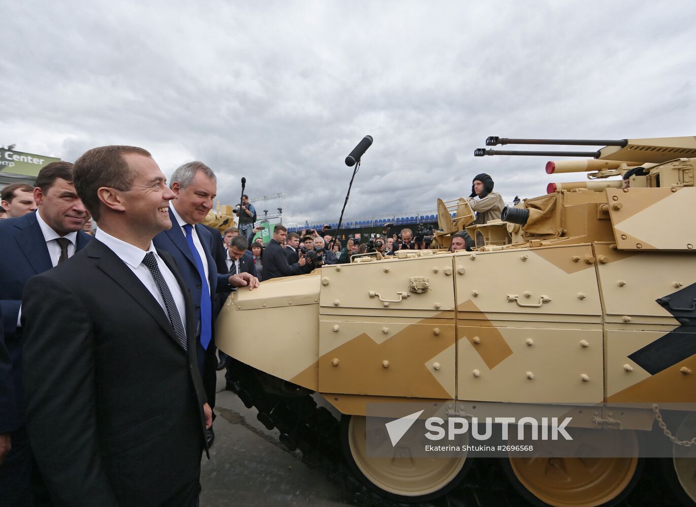 Russian Prime Minister Dmitry Medvedev visits Russia Arms Expo