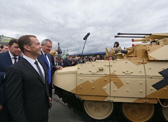 Russian Prime Minister Dmitry Medvedev visits Russia Arms Expo
