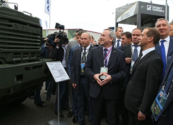 Russian Prime Minister Dmitry Medvedev visits Russia Arms Expo