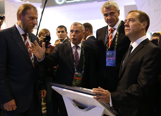 Russian Prime Minister Dmitry Medvedev visits Russia Arms Expo