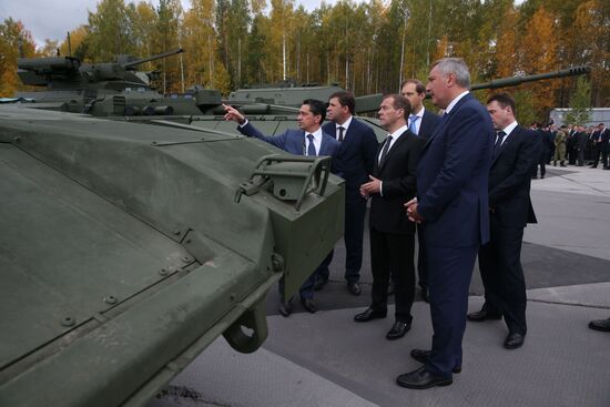 Russian Prime Minister Dmitry Medvedev visits Russia Arms Expo