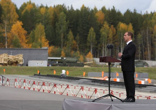 Prime Minister Dmitry Medvedev visits Russian Arms Expo