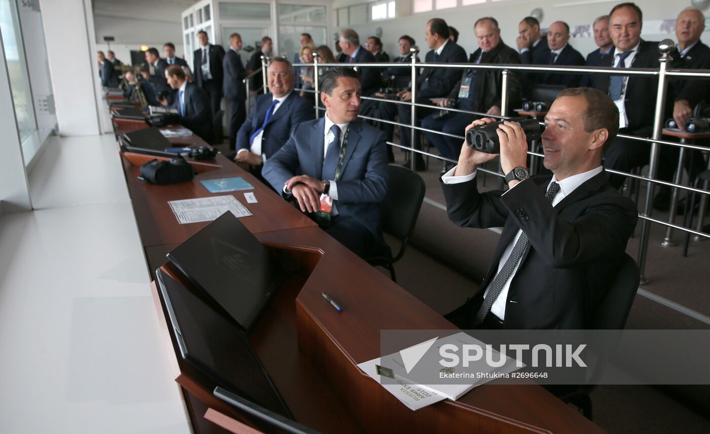 Prime Minister Dmitry Medvedev visits Russian Arms Expo