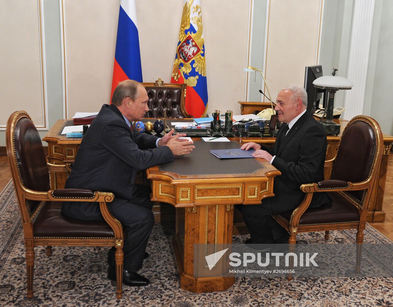 Vladimir Putin meets with Magadan Region Governor Vladimir Pechenyi