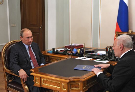 Vladimir Putin meets with Magadan Region Governor Vladimir Pechenyi