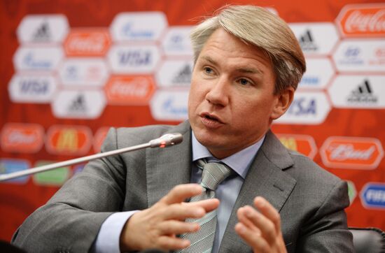 Press conference following FIFA and Russia-2015 Organizing Committee visits to 2018 world football championship stadiums