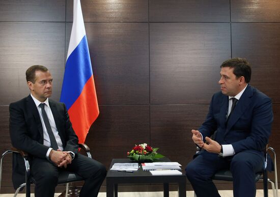Prime Minister Dmitry Medvedev visits Russian Arms Expo