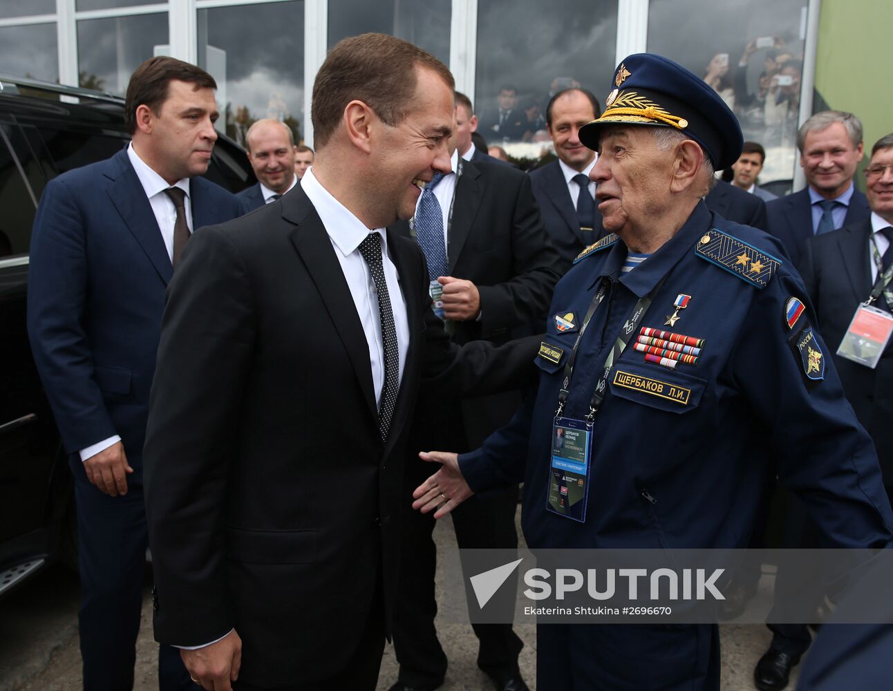 Prime Minister Dmitry Medvedev visits Russian Arms Expo