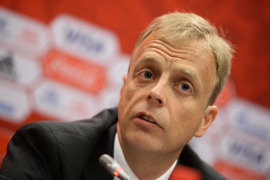 Press conference following FIFA and Russia-2015 Organizing Committee visits to 2018 world football championship stadiums