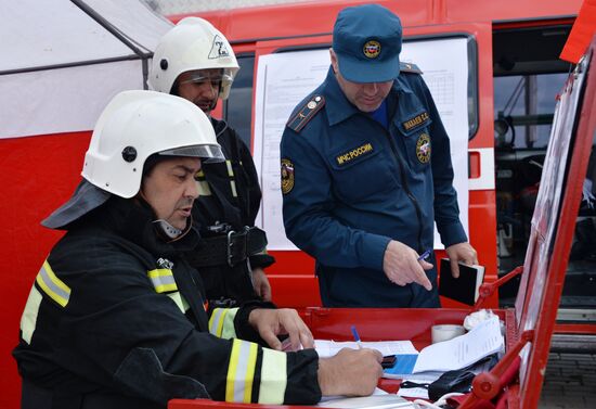 EMERCOM conducts drill in Grozny