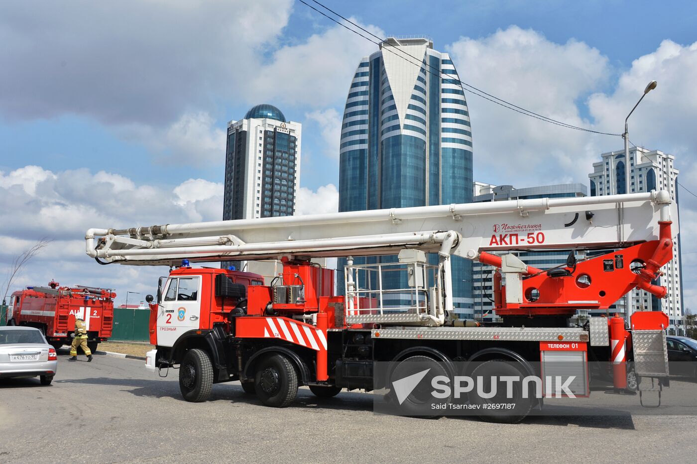 EMERCOM conducts drill in Grozny