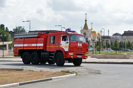 EMERCOM conducts drill in Grozny