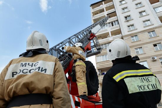 EMERCOM conducts drill in Grozny