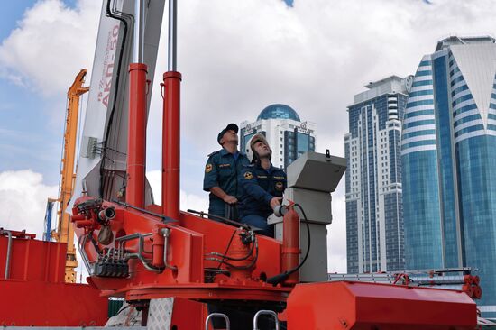 EMERCOM conducts drill in Grozny