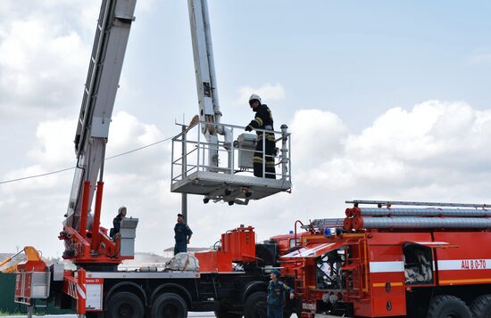 EMERCOM conducts drill in Grozny