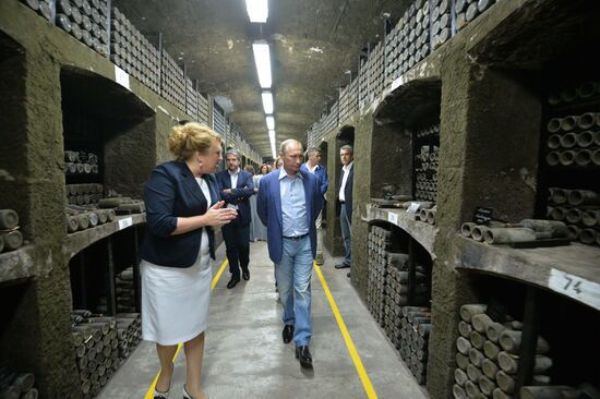 President Vladimir Putin on a working visit to the Crimean Federal District