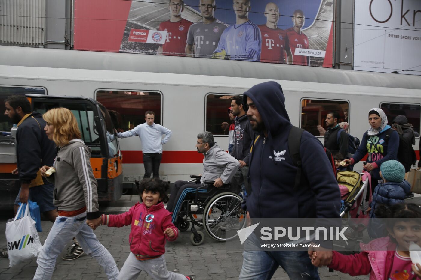 Middle Eastern refugees in Munich