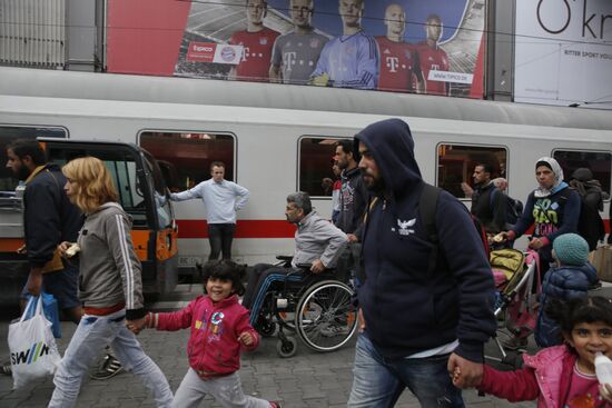 Middle Eastern refugees in Munich