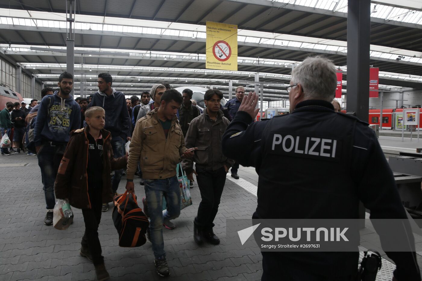 Middle Eastern refugees in Munich