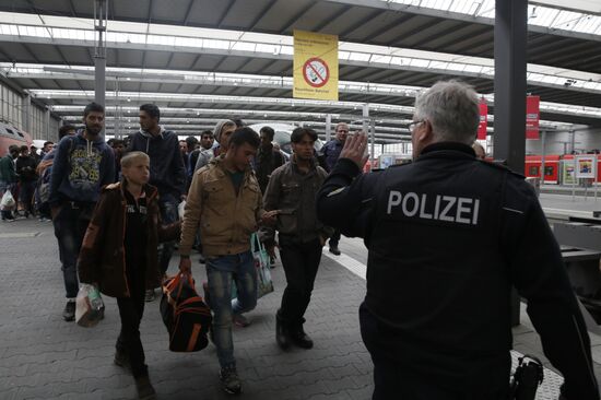 Middle Eastern refugees in Munich