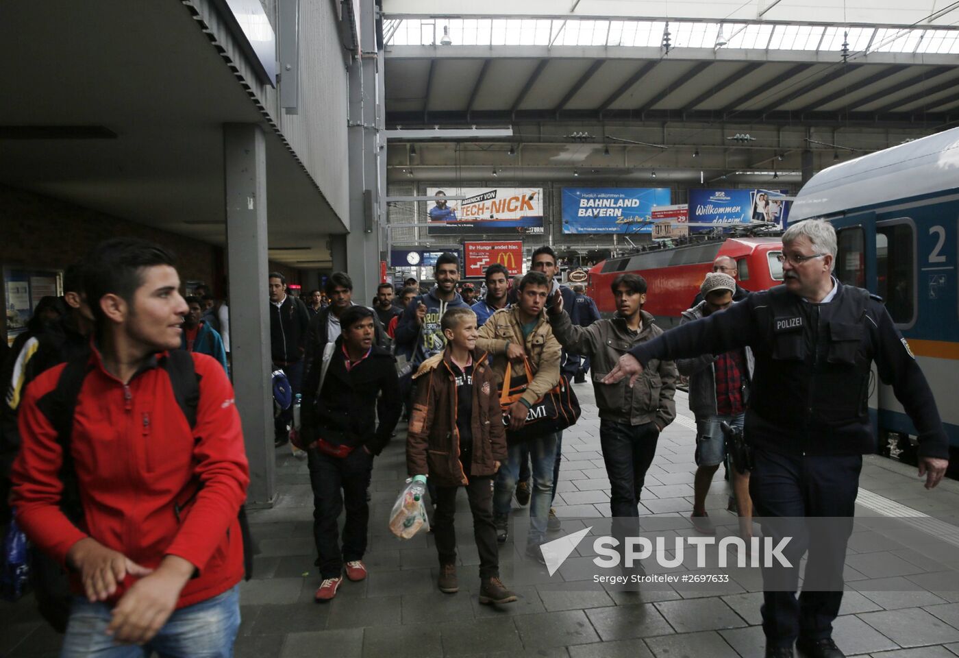 Middle Eastern refugees in Munich