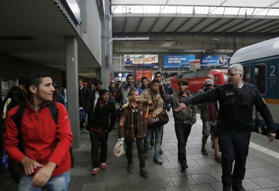Middle Eastern refugees in Munich