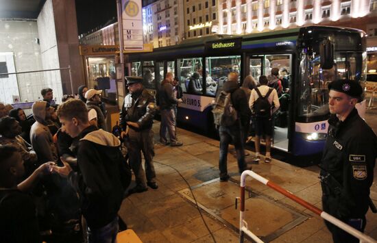 Middle Eastern refugees in Munich