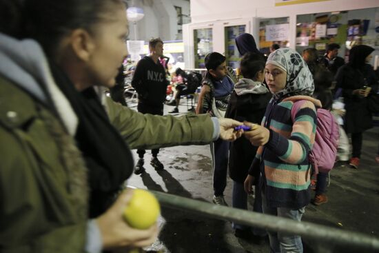 Middle Eastern refugees in Munich