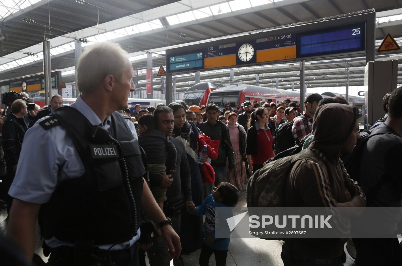 Middle Eastern refugees in Munich