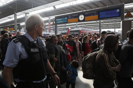 Middle Eastern refugees in Munich