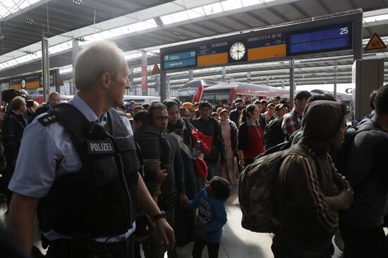 Middle Eastern refugees in Munich