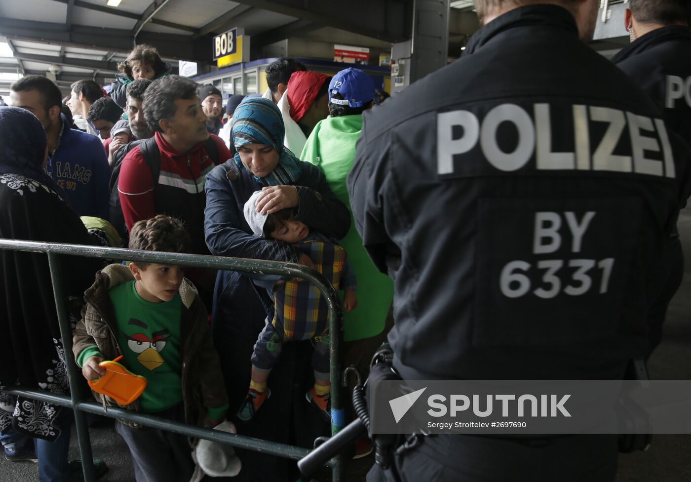 Middle Eastern refugees in Munich