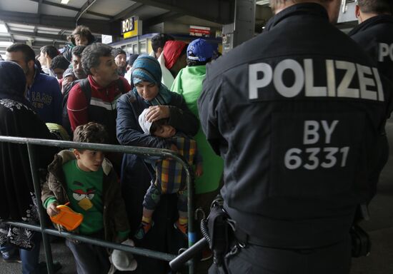 Middle Eastern refugees in Munich