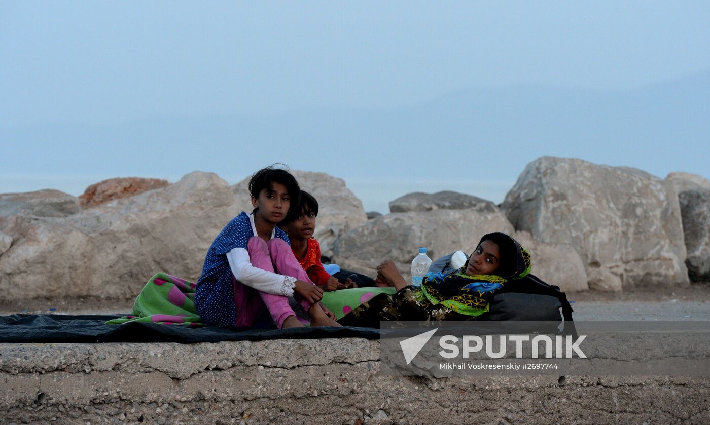 Refugees on Lesbos, Greece