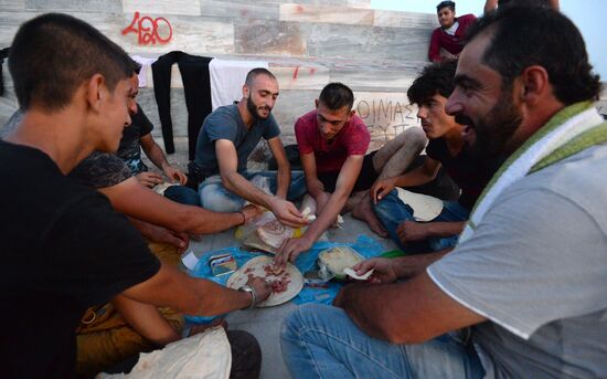 Refugees arrive on Lesbos, Greece