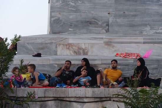 Refugees arrive on Lesbos, Greece