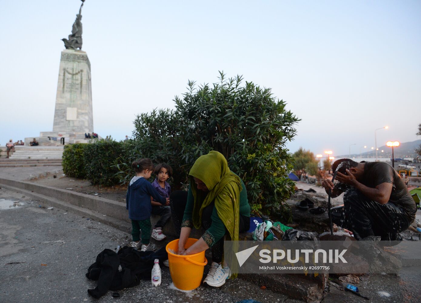Refugees arrive on Lesbos, Greece