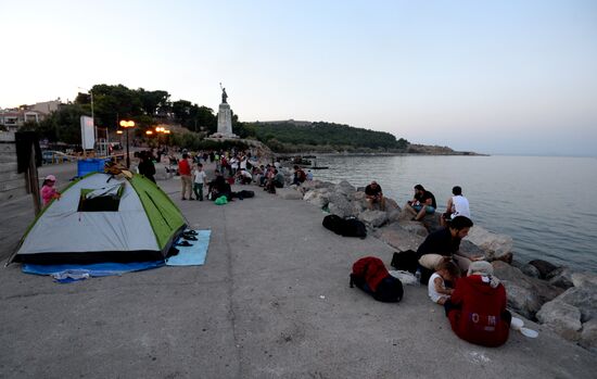 Refugees arrive on Lesbos, Greece