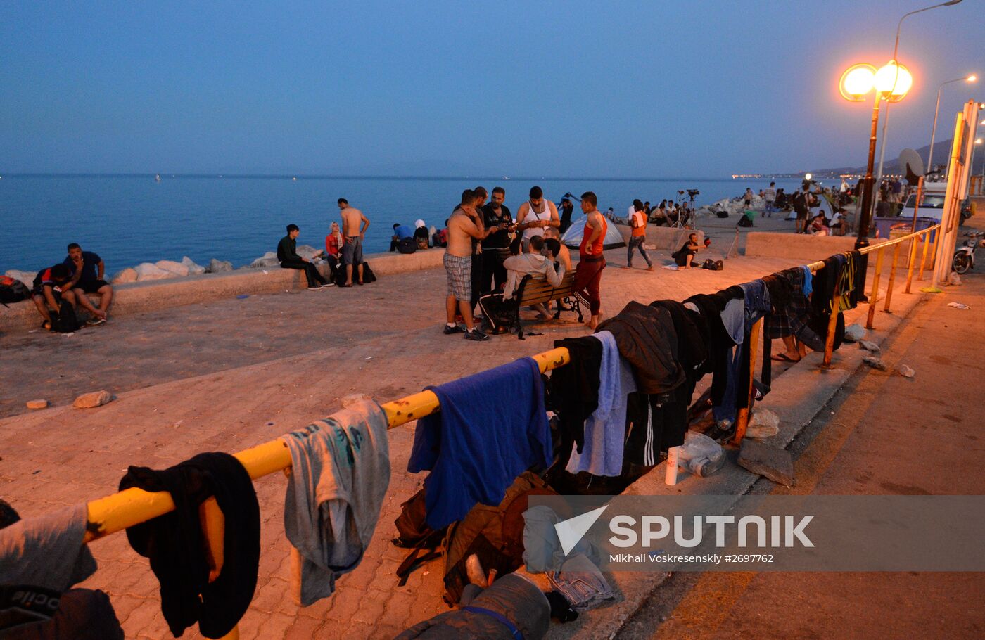 Refugees arrive on Lesbos, Greece
