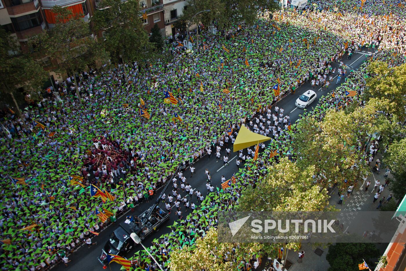 National Day of Catalonia celebrated in Barcelona