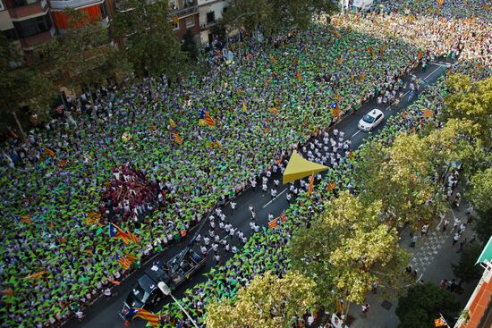 National Day of Catalonia celebrated in Barcelona