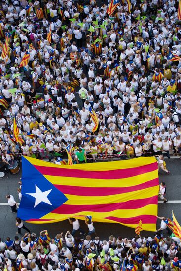 National Day of Catalonia celebrated in Barcelona