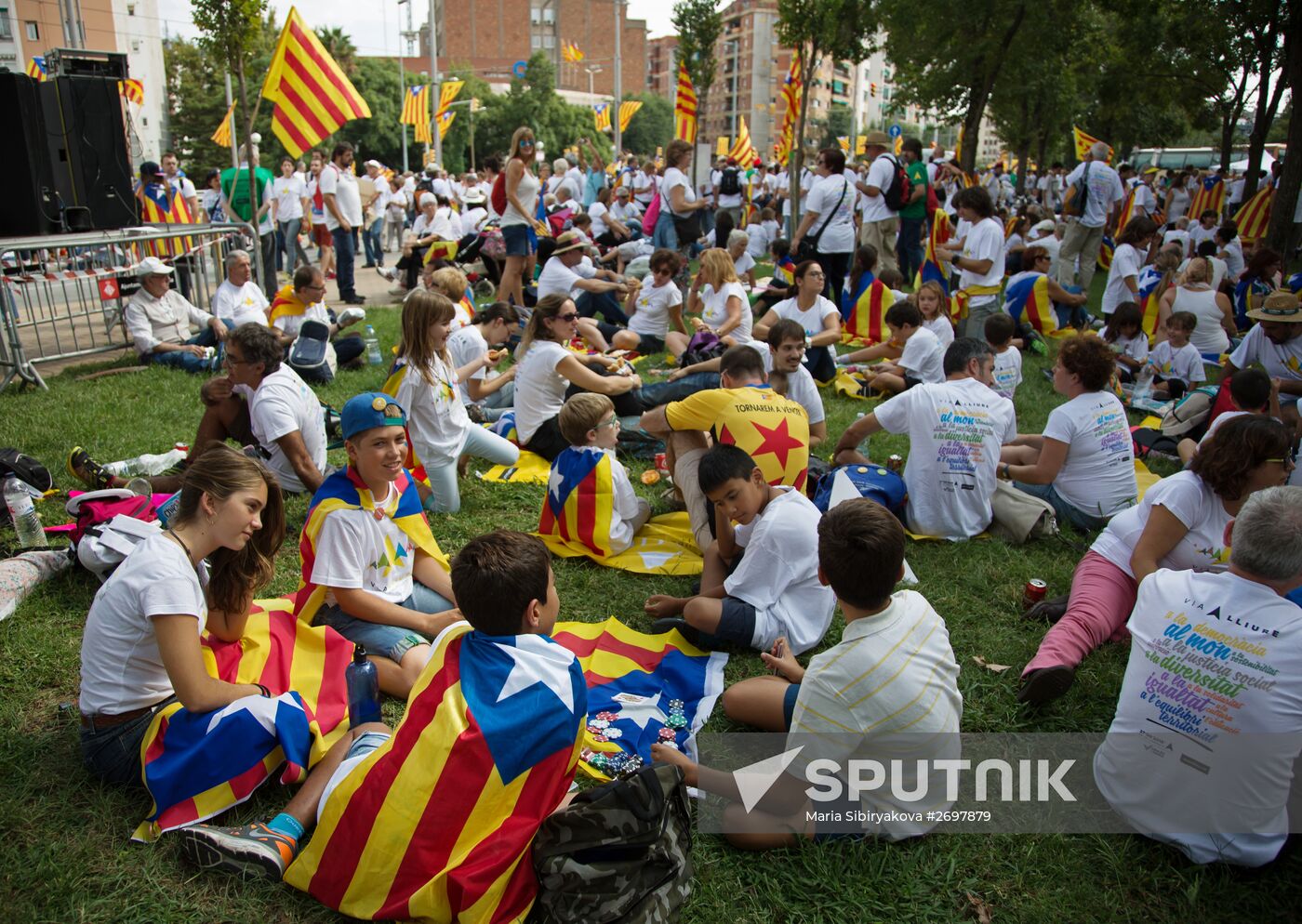 National Day of Catalonia celebrated in Barcelona